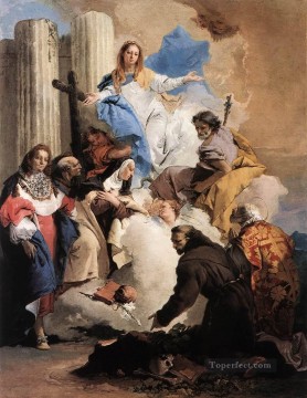 Giovanni Battista Tiepolo Painting - La Virgen con los Seis Santos Giovanni Battista Tiepolo